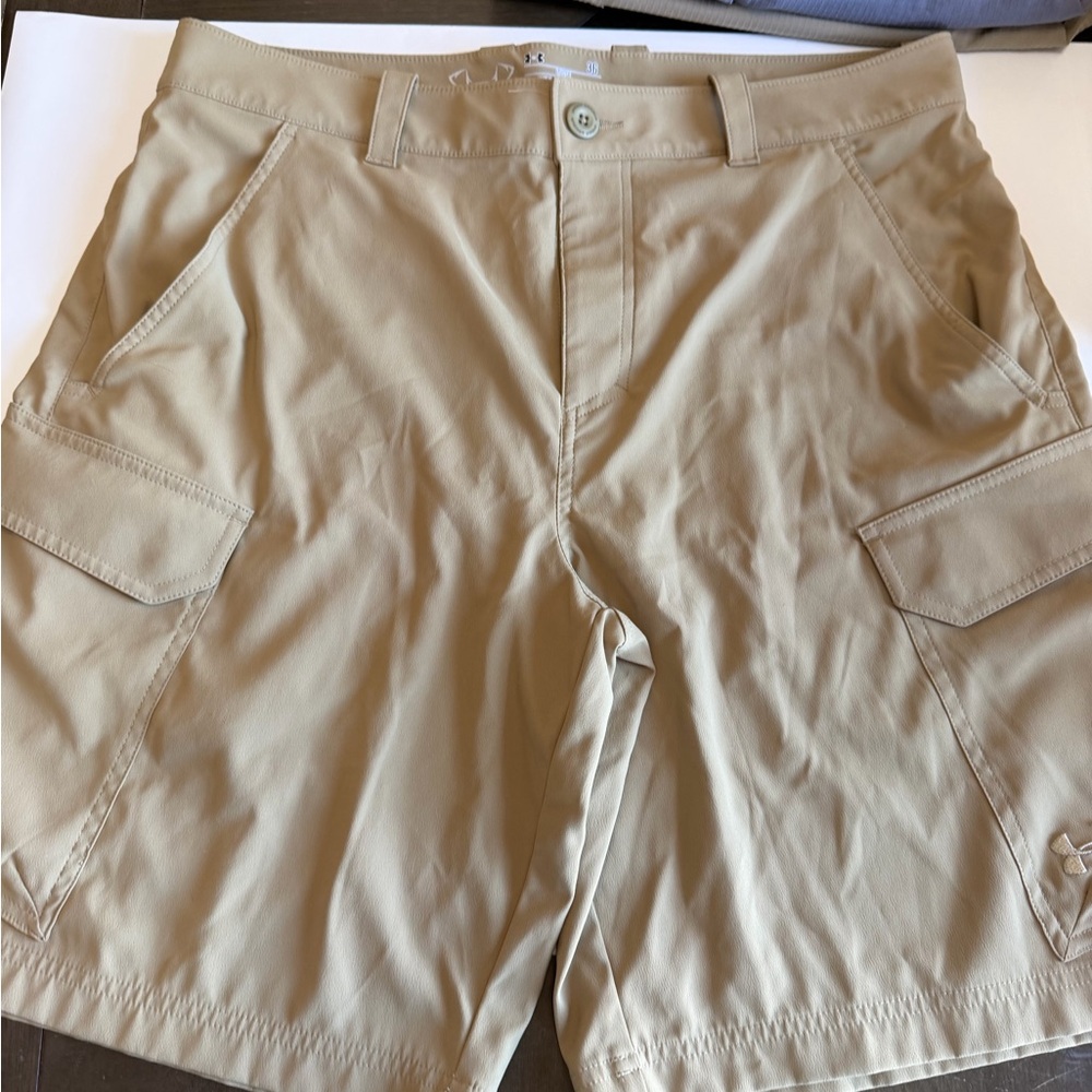 Under Armour Khaki Cargo Shorts for Men